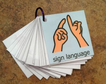 Indication language card Etsy picture about Asl Flash Cards Printable called Indicator language card Etsy